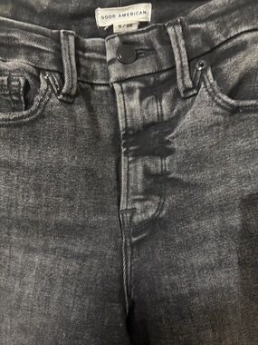 Good American Black High-Rise Skinny Jeans